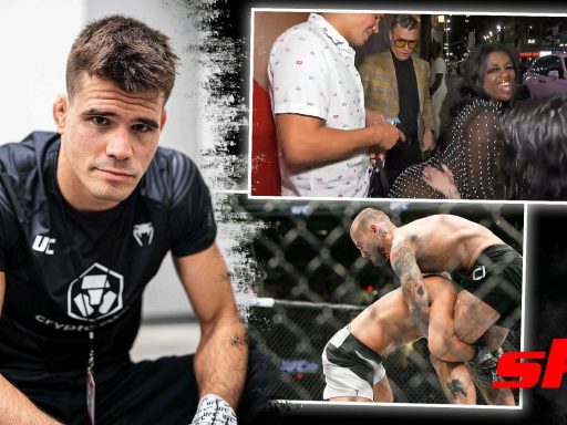 Mickey Gall (Left) (via @mickeygall on Instagram), Gall getting twerked on (Top Right) (via @theschmo312 on Instagram), Gall vs. CM Punk (Bottom Right)