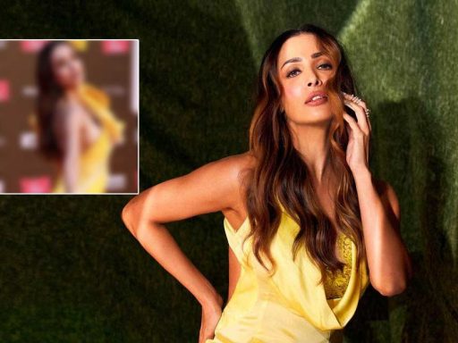 When Malaika Arora Nearly Spilled Her Assets In A Bright Yellow One-Shoulder Gown
